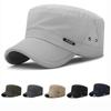 Hat Men'S Flat Military Hat Is Simple And Versatile, Middle-Aged Hat Spring And Autumn Duck Tongue Casual Fashion New Style