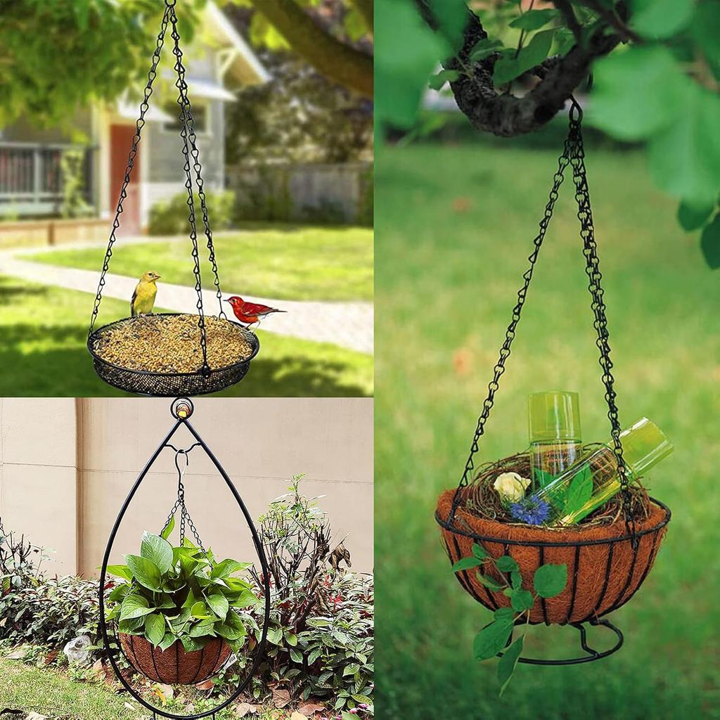 Hanging Basket Chain Flower Pot Hanging Chain Replacement Plant Hangers Flower Pot Bird Feeders Hanging Basket Chain Hang Hooks