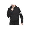 adidas Originals Campus 00s Trefoil Stripe Print Cropped Hoodie Women Black IB5922
