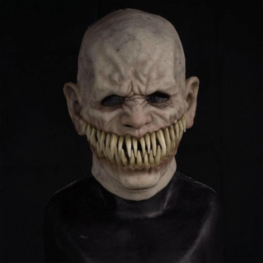 Face Cover Terror Gag Tooth Demon Halloween Costumes Scary Trick Prop Long Realistic Horror Shield Party Favors