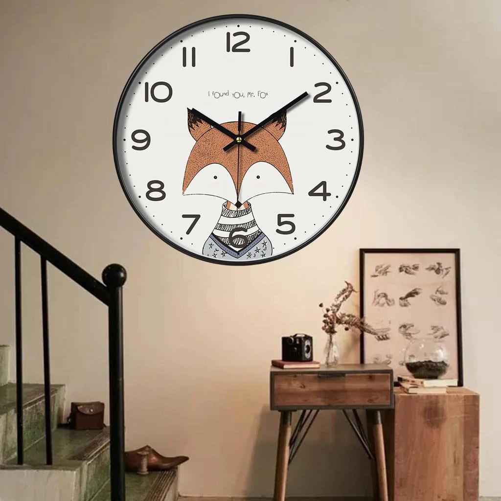 8 InchWall Clock Modern Design Chinese Style Series Art Round Mute Creative Hanging Home Living Room Bedroom Decoration