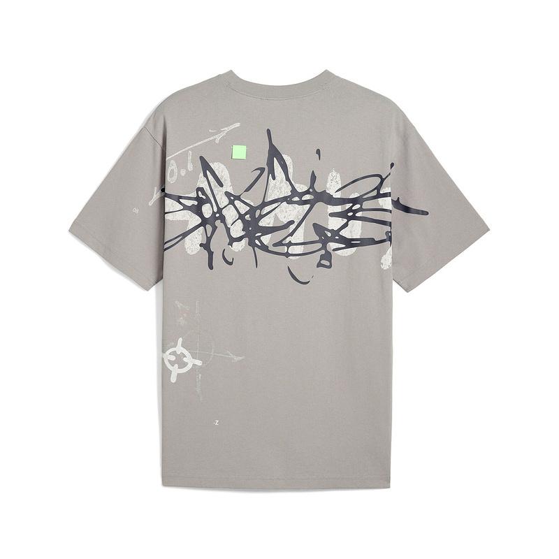 Puma Select Casual Sports Fashion Round Neck Short Sleeve T-Shirt Men Tops Gray 630988-61
