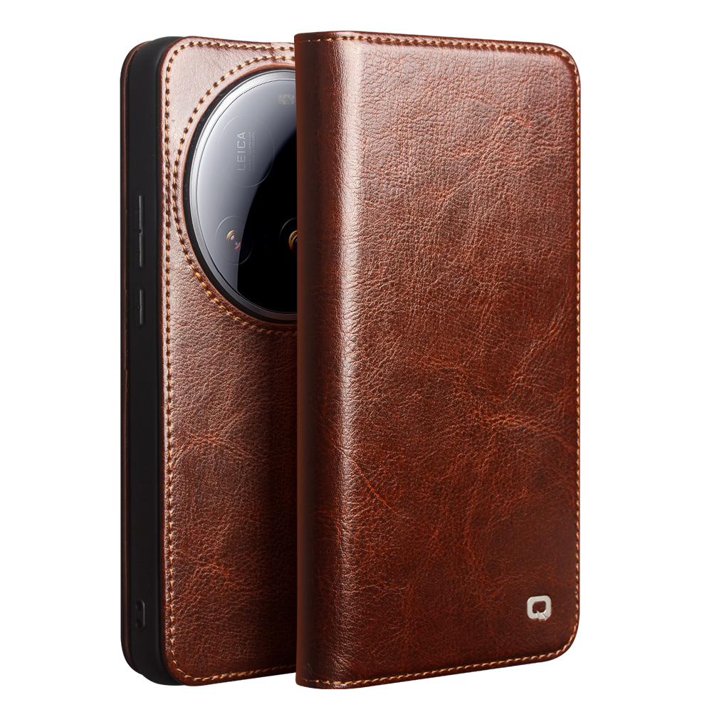 QIALINO Для Xiaomi 15 Ultra Чохол Гаманець Підставка Чохол для Телефону з Натуральної Коров'ячої Шкіри