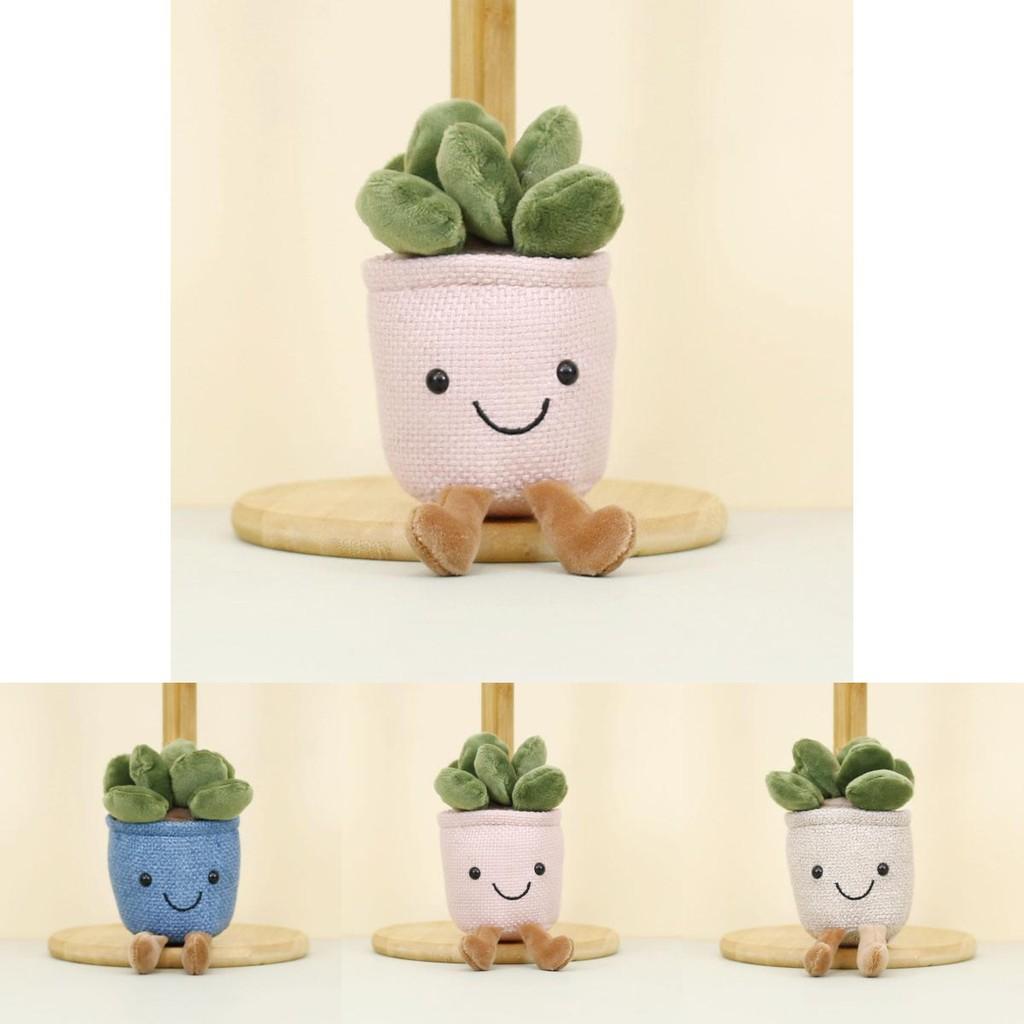Adorable Plush Succulent Keychain Soft Toy Potted Plant Doll With Tulip Design