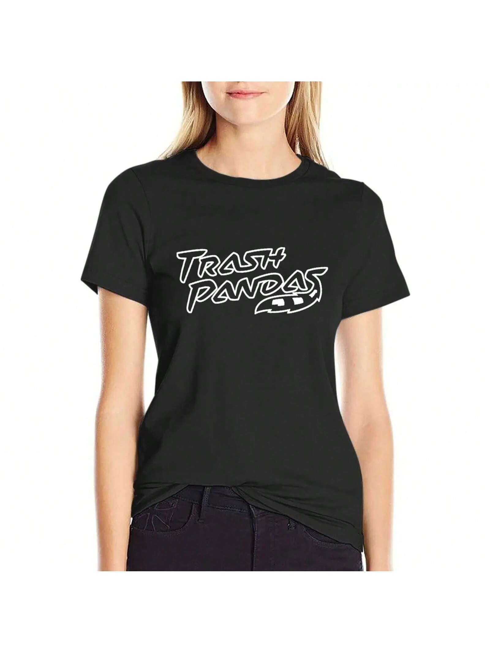 Rocket City Trash Pandas A] T-Shirt Tees Female Clothing Korean Fashion Funny T-Shirts For Wounisex S разноцветный