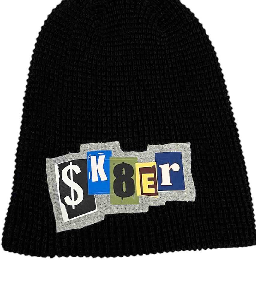 SK8ER ROCK Collage Pop Logo Beanie ((Black))