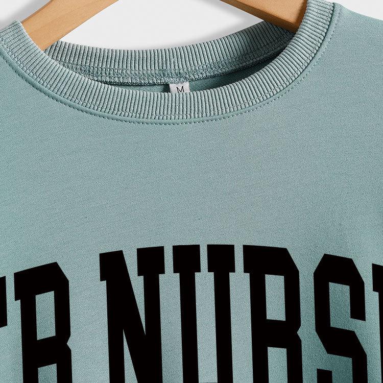 Spring-Fall ER Nurse Hoodie - Casual Round Neck Top