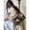Yunzhen Same Bag for Women 2025 Fall and Winter New Arrival South Korea Ins Large Capacity Retro Bowling Satchel Shoulder Bag