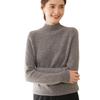 Pull de base en tricot cachemire épais à col semi-haut pour femme Automne/Hiver 2024
