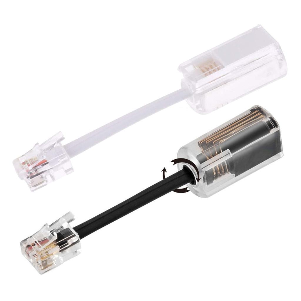 RJ9 4P4C Handset-Telefonkabel-Adapter 360 Grad drehbarer Kabelentwirrer Einfache Installation für effiziente Kommunikation