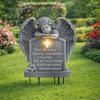UV-Resistant Angel Garden Stake Angel Shaped Memorial Cherub Yard Sign  Adding Solemn Atmospheres