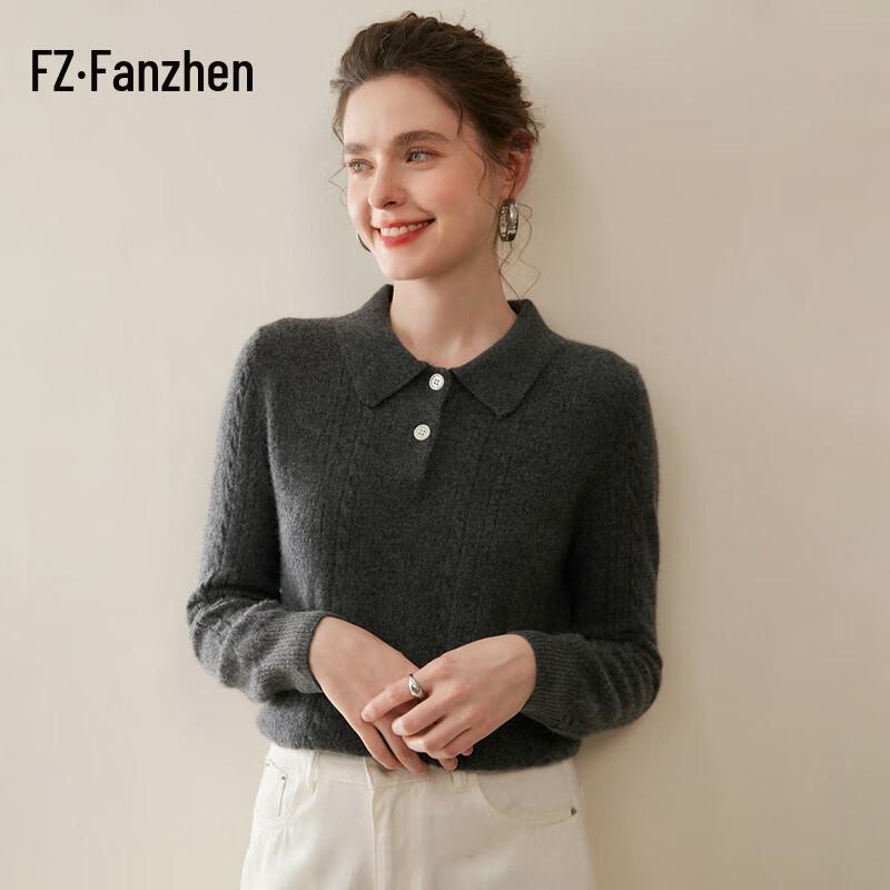 Women's 100% Cashmere Polo Neck Sweater