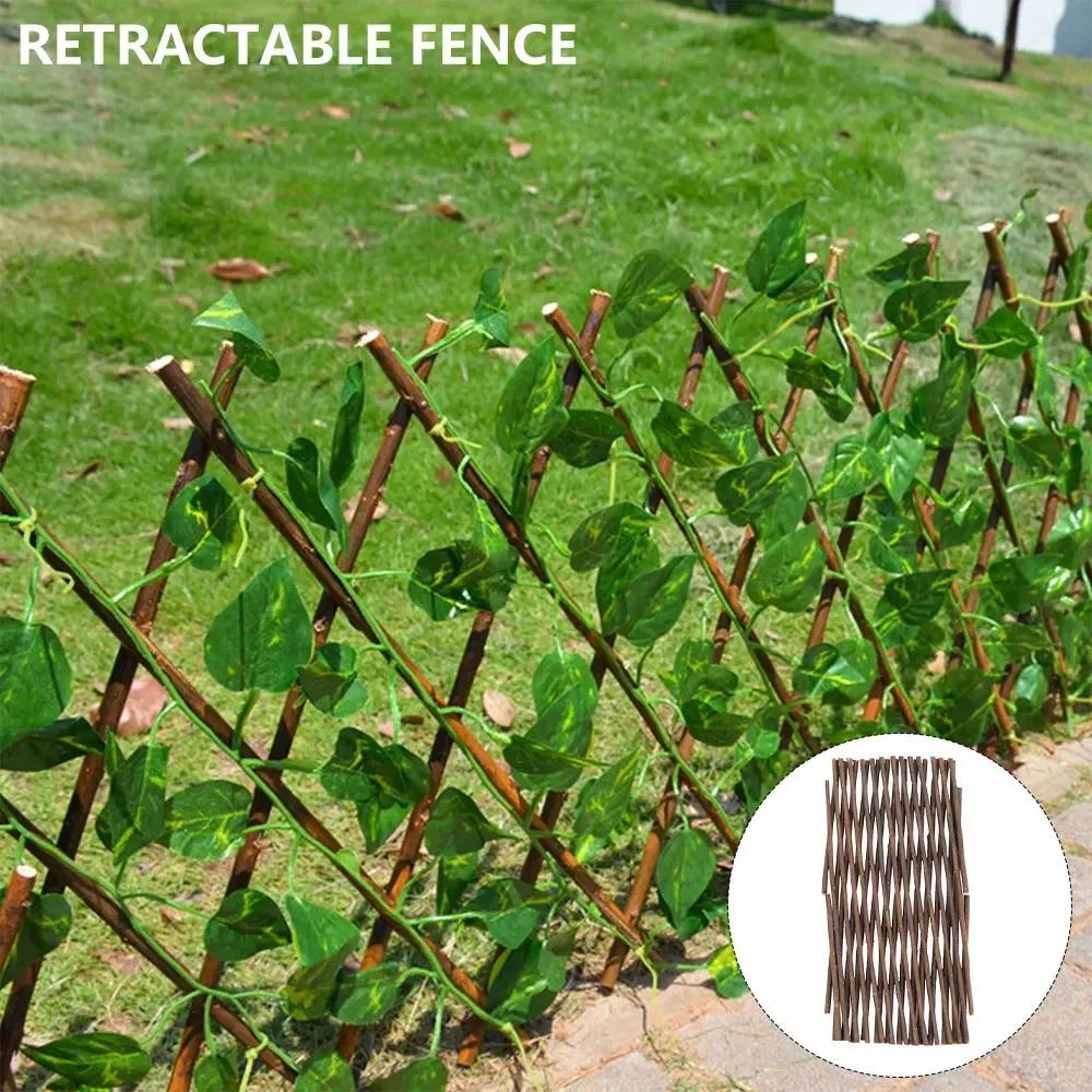 Garden Trellis Expanding Retractable Wooden Fence Plant Support Climbing Lattice Outdoor Decorations Artificial Garden Fence NEW