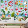 Summer Window Stickers Hawaiian Hibiscus Flower Static Stickers Decorate Party Window Stickers