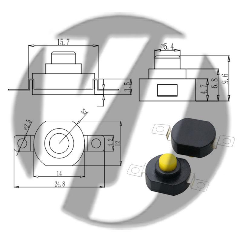 12x12 LED Flashlight Desk Lamp with Self-Locking Power Switch
