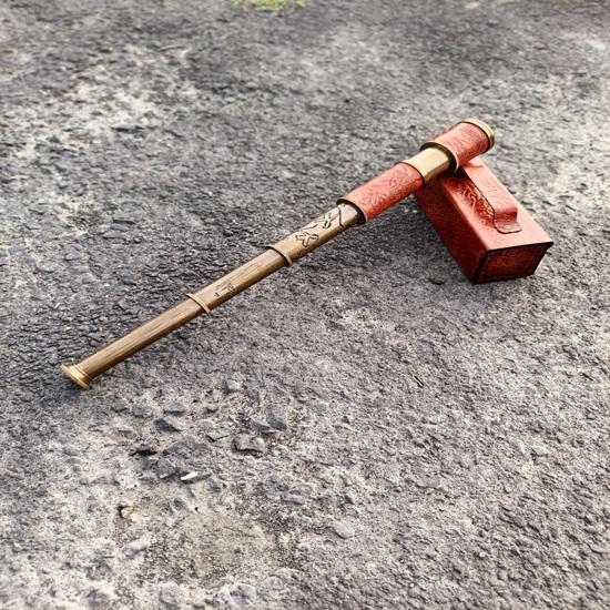 Brass Telescope Spyglass with Leather Case Dollond London 1920 Engraving 40.64 Cm Nautical Maritime Decor Gift Wedding Anniversary Birthday Christmas