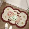 New 40*60cm Diatom Mud Mat Woven Texture Cute Pattern Puppy Mat Quick-Dry Feature Cartoon Design Non-Slip Rug Vanity Area