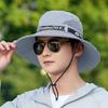 Fisherman Sun Protection Embroidered Outdoor Cowboy Hat for Camping and Mountaineering