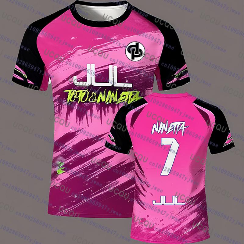 90-minute JUL Toto&Ninetta Pré Series Soccer T-shirt Women Men's Summer Outdoor Sports Quick-drying Women's Training T-shirt