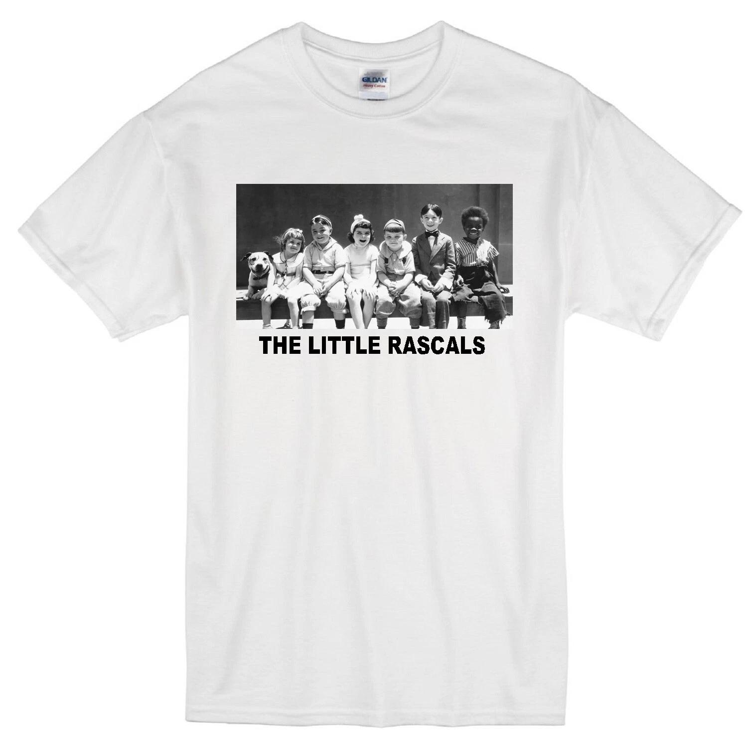 LITTLE RASCALS SPANKY ALFALFA BUCKWHEAT DARLA PORKY VINTAGE TV WHITE T-shirt 2XL