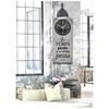 Les Trésors De Lily [Q9061] - Horloge Murale bois 'Messages' gris (Le temps perdu ne se rattrape jamais) - 70x30 cm