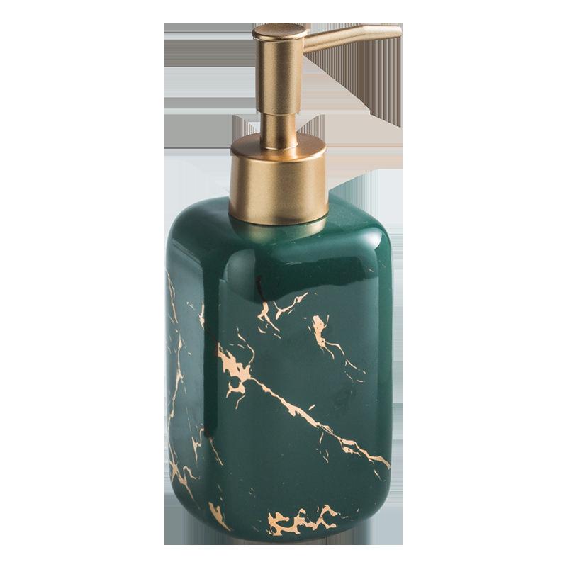 Nordic Matte Golden Ceramics Bathroom Toiletries Set Toiletries Cup Soap Dish Soap Dispenser Toothbrush Holder Tumbler