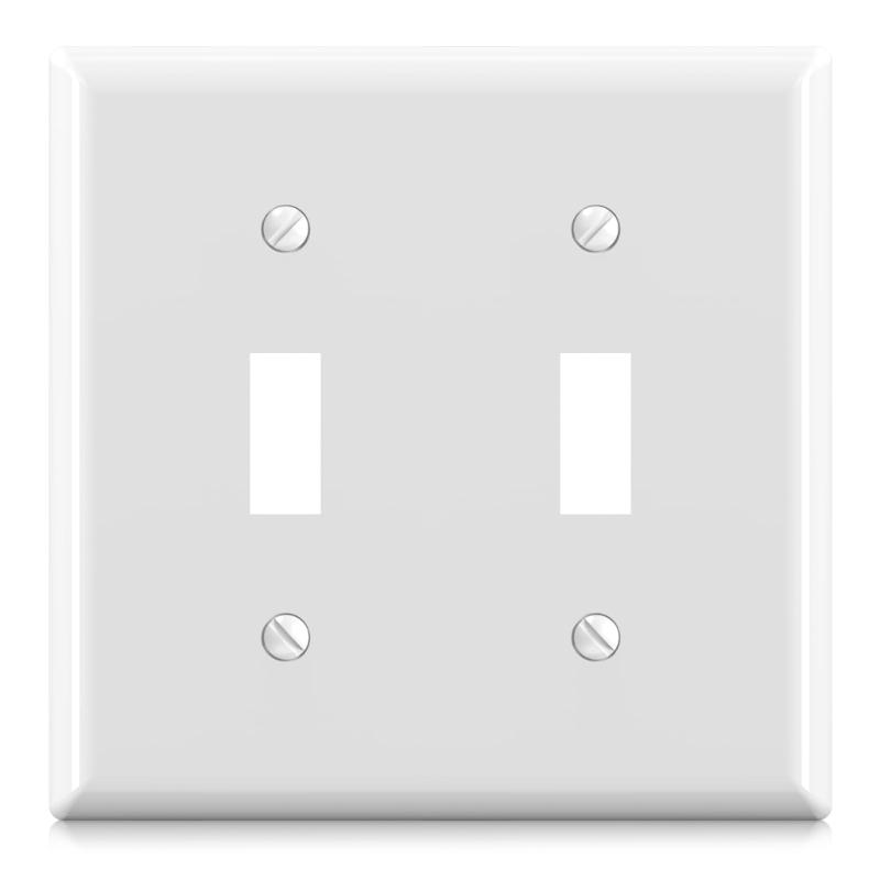 Upgrades Two Position Toggle Switches Plate Electrical Accessory with Quick Installation for Wall Outlets & Appliances