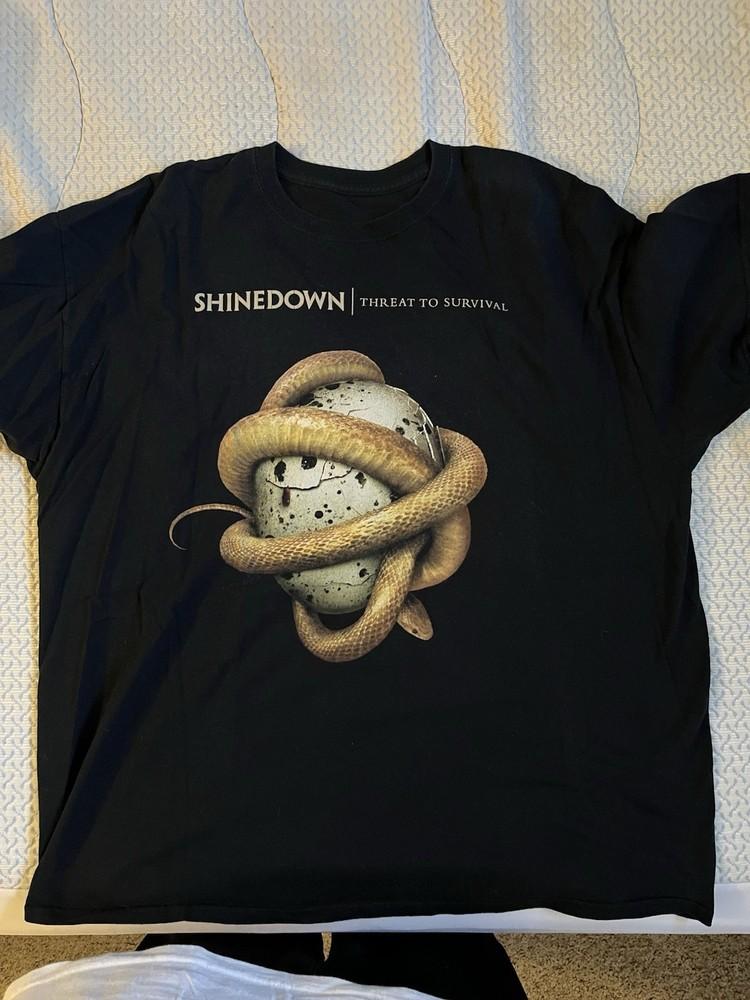 

Shinedown Concert Tour T shirt From Threat To Survival XL Egg And Snakes Unisex T-Shirt XXXL