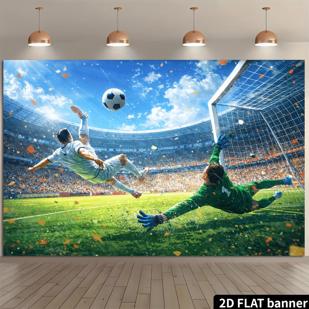 2D-Ebene, 1 Fußball-Themenparty. Fußballspiel-Schießthema, geeignet für Indoor- oder Outdoor-Fußballthemen.