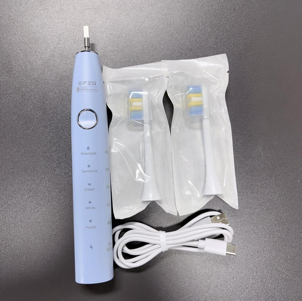 Sarmocare Electric Sonic Toothbrush with 6 Pcs Replacement Heads Rechargeable Waterproof Oral Care Electronic Tooth Brushes