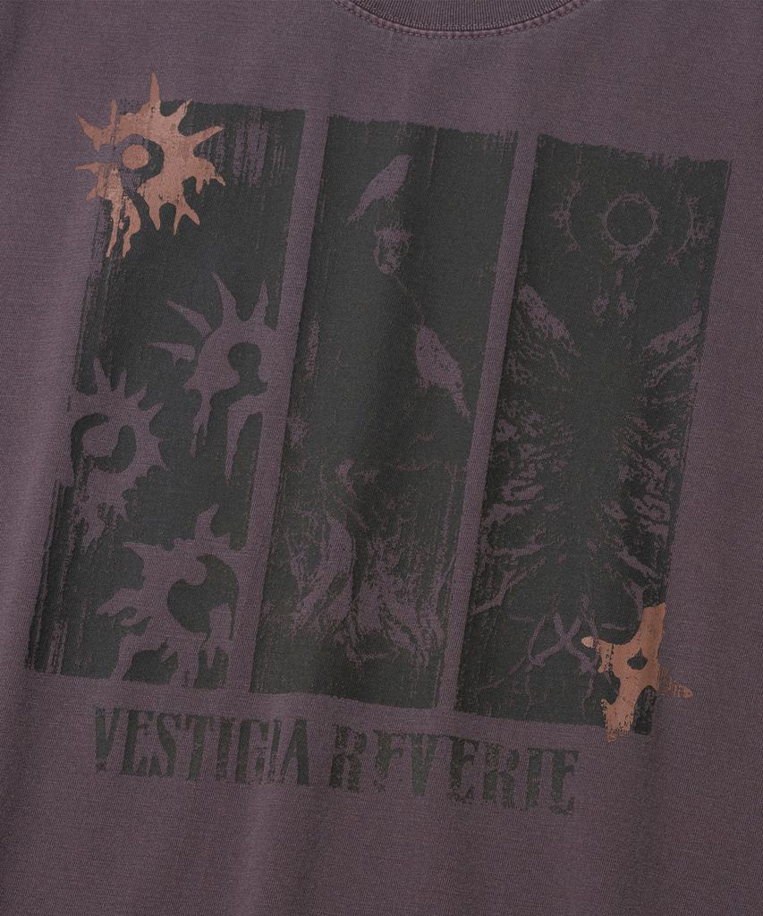 NOT4NERD Omens Pigment Loose Cropped T-Shirts - Purple