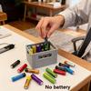 Cost-Efficient Heavy-Duty Stackable Plastic Battery Storage Box - Large Capacity 30/20 Compartment Battery Organizer Suitable for AAA/AA Batteries