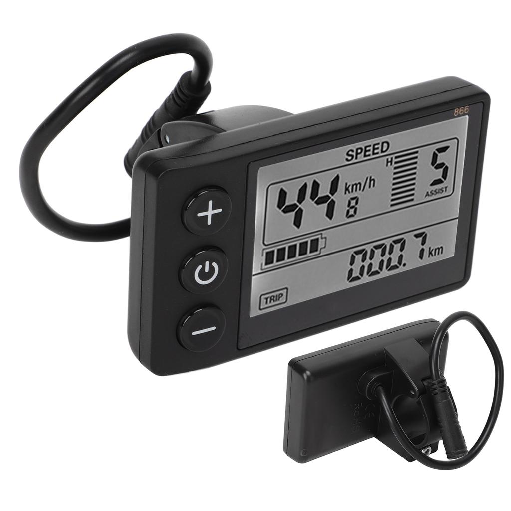 Electric Bicycle LCD Display Meter 24 36 48 52 60V Bike Control Panel with Waterproof Plug