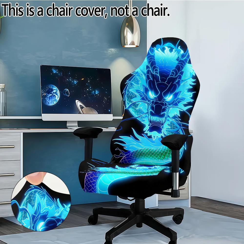 Fashion Print Gaming Seat Cover Backrest Cover Anti Dirty Protector Stretch Sports Computer Chair Cover Office Home Decoration