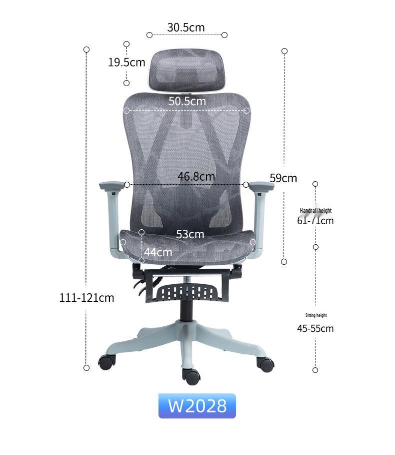Ergonomic Reclining Office Chair for Extended Comfort – Ideal for Home or Dormitory