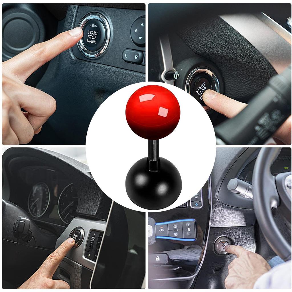 Qismetbina 2pcs Car One Click Start Button Joystick Push Start Button Cover Car Engine