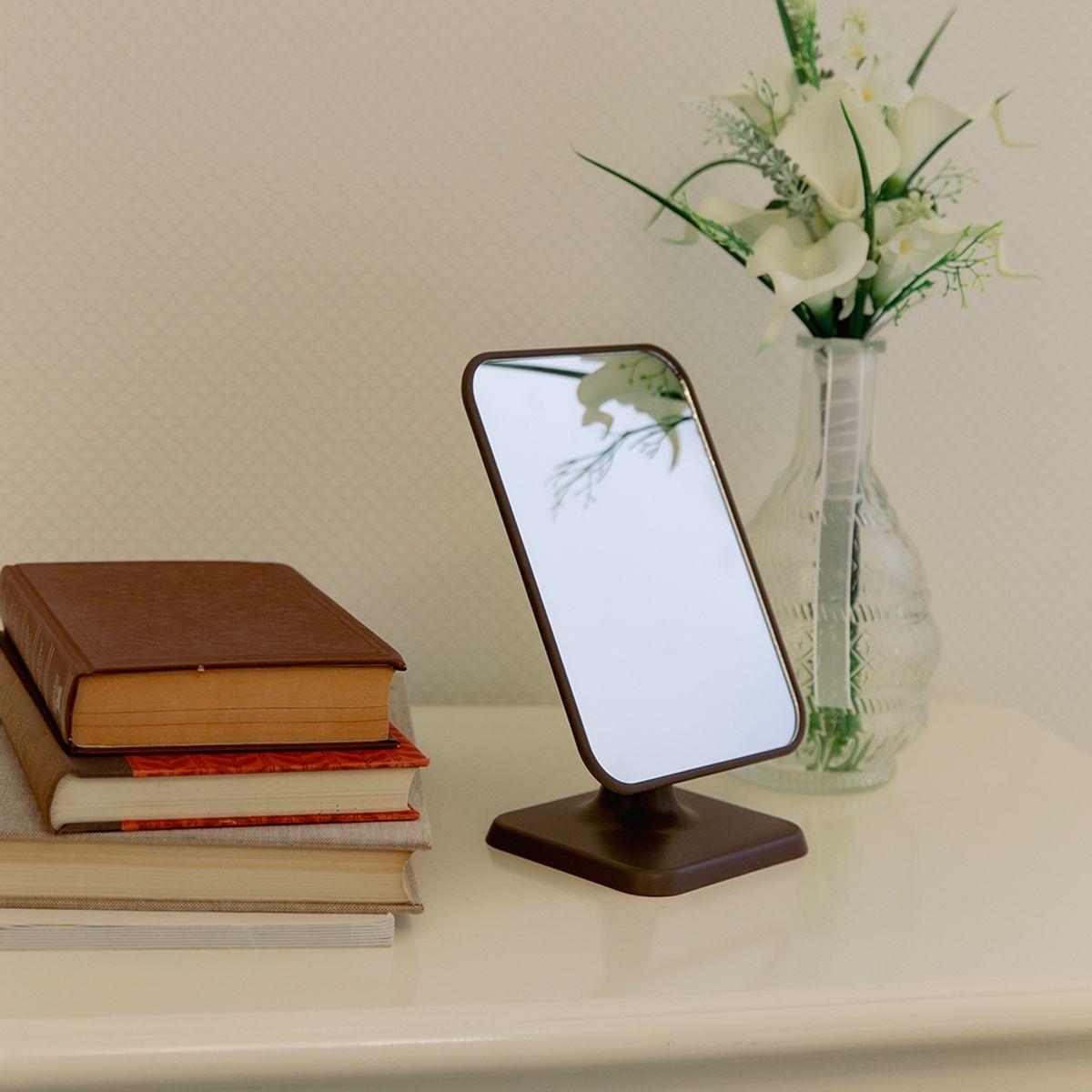 Simple Table Mirror (Square Dark Gray)