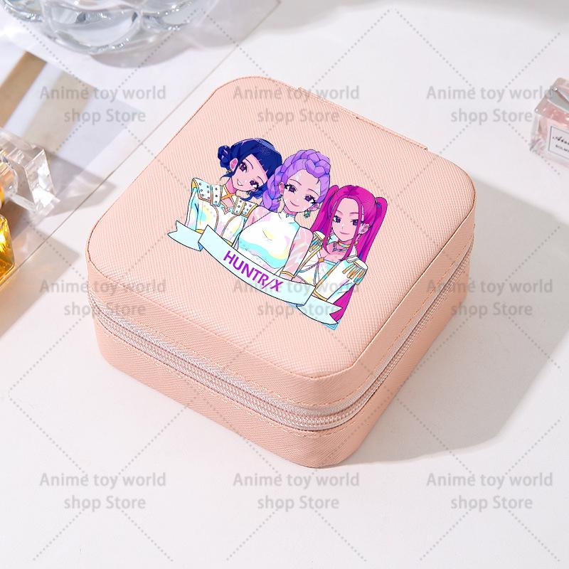 Kpop Demon Hunters Travel Portable Jewelry Storage Box Organizer Jewelry Case Earrings Necklace Ring Jewelry Boxes Birthday Gift