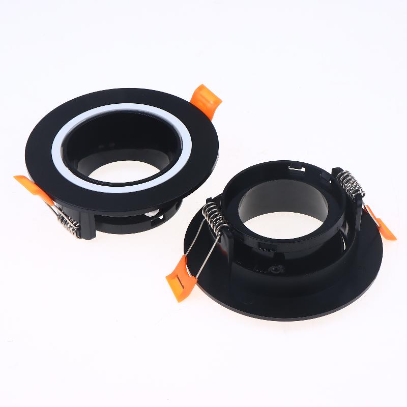 1Pcs White Black Round Light Kit Gu10 Base Lamp Holder Adjustable Ceiling Spotlight Shell Accessories