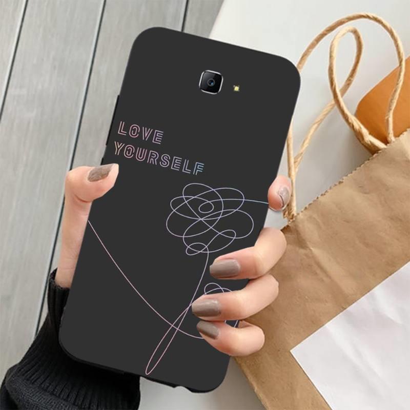 Love Yourself Handyhülle für Samsung Note 9 10 20 Plus Pro Ultra J6 J5 J7 J8 Weiche schwarze Handyhülle
