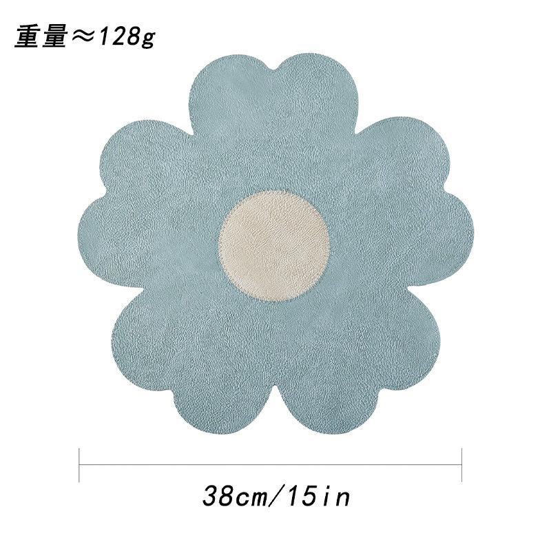 ins spring and summer explosion flower leather placemat thermal insulation waterproof oil-proof thermal insulation mat dining table mat petal coaster