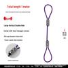 Adjustable Steel Wire Rope with Plastic Coating - Light & Picture Hanging System with Lock Buckle