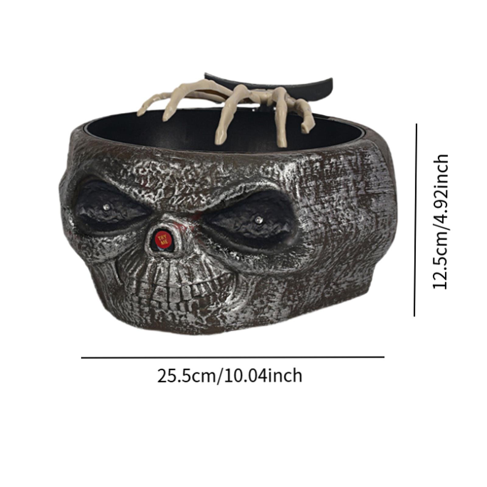 Хэллоуин Тыква Конфетница Блюдо с Анимированной Рукой Жуткий Декор Реквизит Светодиодные Глаза Звук Вечеринка в Доме с Привидениями Барный Стол Декор