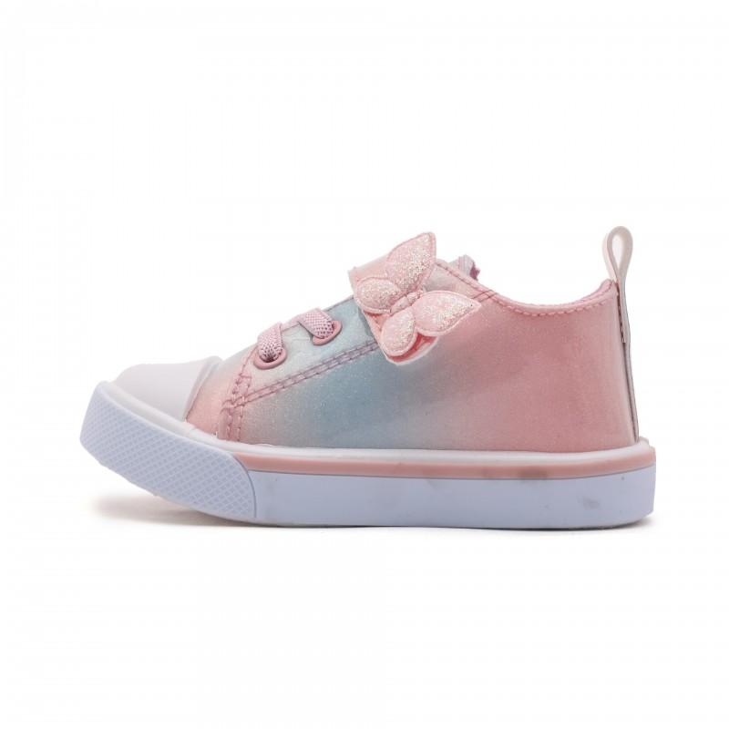Girls Toddler Slip-On Casual Sneakers With Sparkle Sequins Breathable Cotton Lining PVC Sole US 3