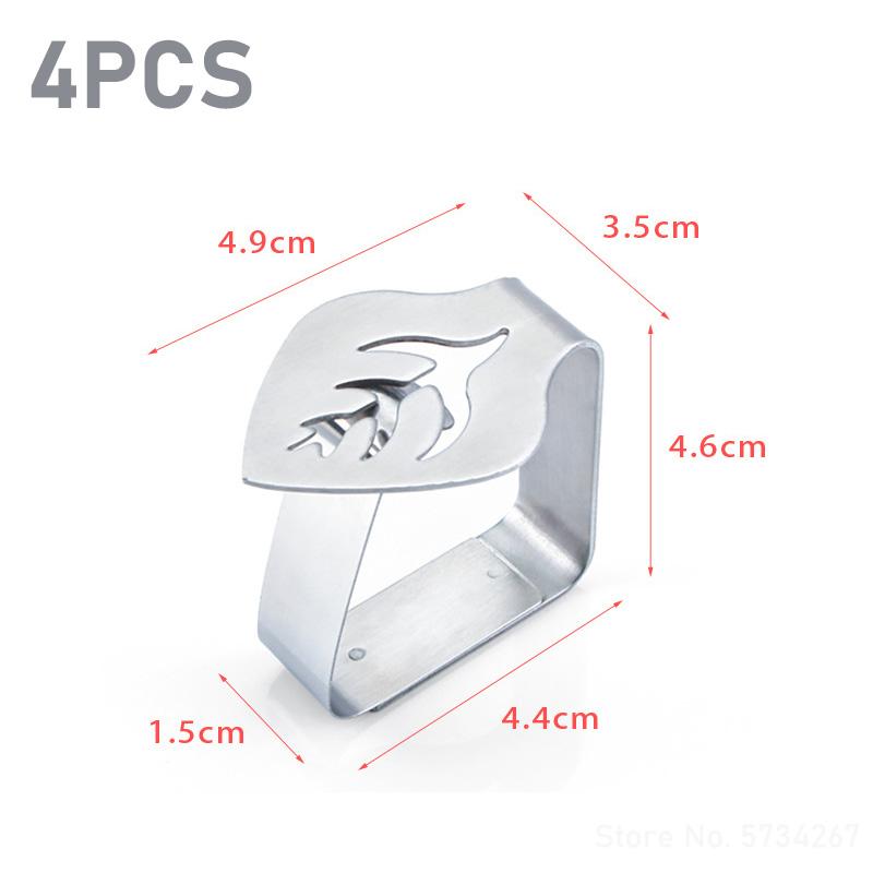 4PCS Stainless Steel Tablecloth Clips Silver Gold Leaf Butterfly Tablecloth Clamp Holder Table Clamps Picnic BBQ Wedding Decor