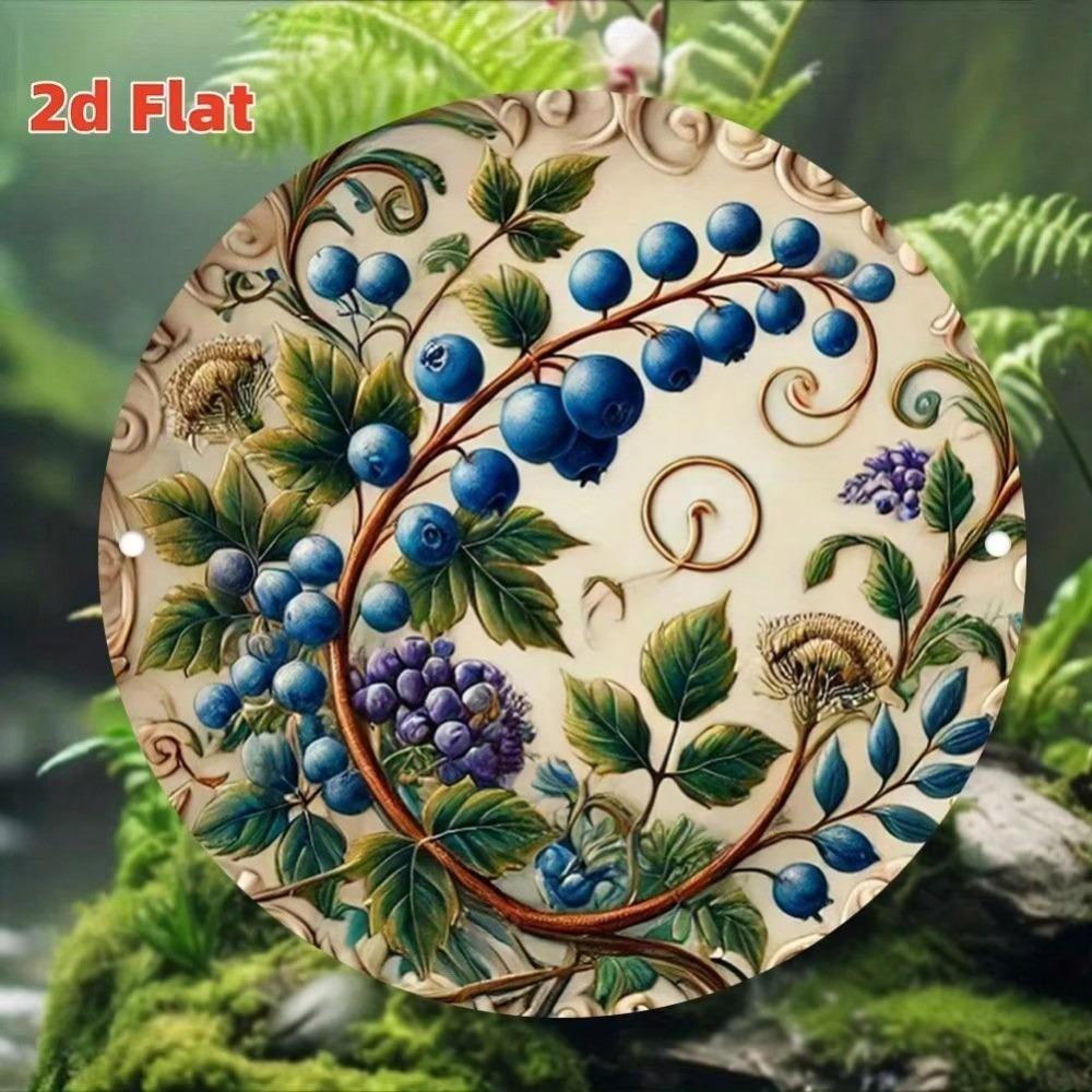 Metal Wall Art Decor Round Home Office Garden Living Room Durable Painting