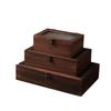 Retro Wooden Flip Cover Storage Box Dustproof Oxidation Proof Desktop Jewelry Box Humidity Proof Home Use Utility Box Sport