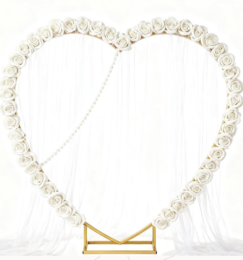 Heart-Shaped Wedding Arch Balloon Stand for Proposals and Valentine's Decor