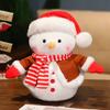 Adorable Plush Snowman Doll For Bedroom Decor Soft Stuffed Toy For Kids Christmas Gift
