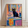 Zebra in Pink Bath Art Print Bathroom Wall Art Poster Funny Cats Bathroom Print Canvas Painting Tiger in Bath Art Toilet Print